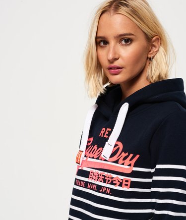 Vintage Logo Stripe Hoodie Image 5