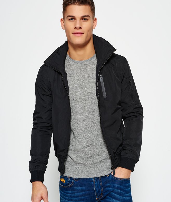 Moody Night Flight Lite Bomberjacke schwarz für Herren Superdry