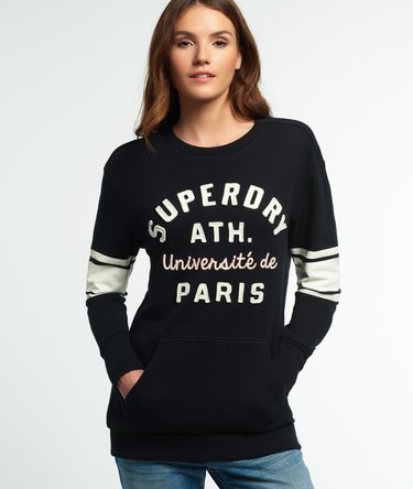 Appliqué Crew Sweatshirt mit Tasche Image 1