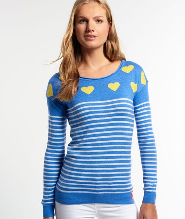 Heart Breton Crew Neck Jumper Image 1