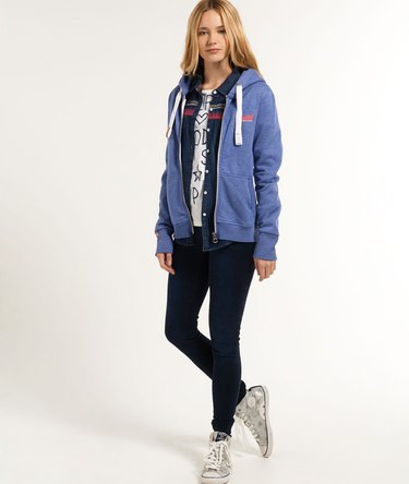 Orange Label Zip Hoodie Image 3