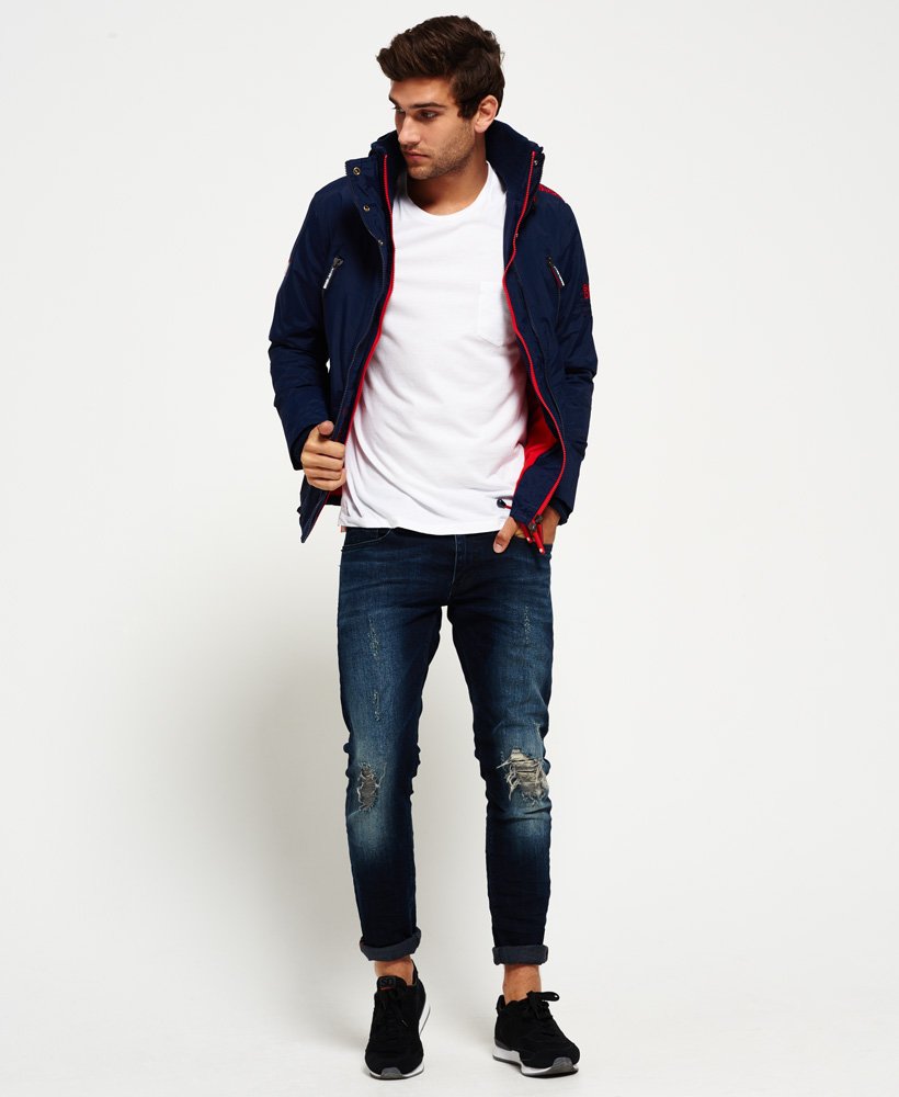 mens Polar SD-Windattacker Jacket in NAUTICAL NAVY/REBEL RED