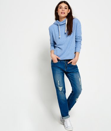 Marl Crop Hoodie Image 3