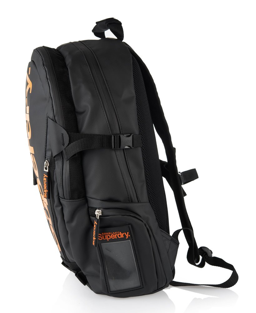 Unisex Tarpaulin Backpack in BLACK/ORANGE | Superdry US