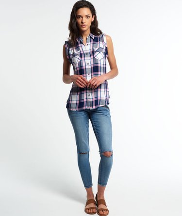 Boyfriend skjorte uten ermer Image 3