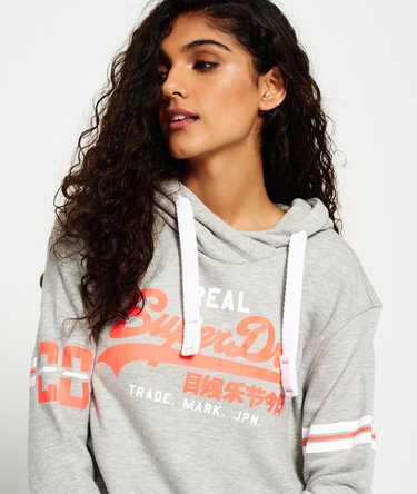 Vintage Logo Varsity Cropped Hoodie Image 5