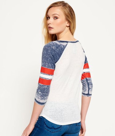 Burnout Notch Neck Baseball T-shirt Image 5