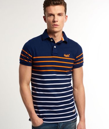Chest Band Breton Polo Shirt Image 2