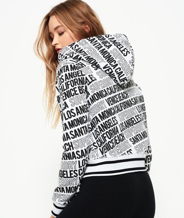 Logo All Over Print Zip Hoodie Image 4