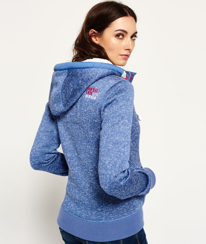 womens Storm Zip Hoodie in BLUE MARL Superdry UK