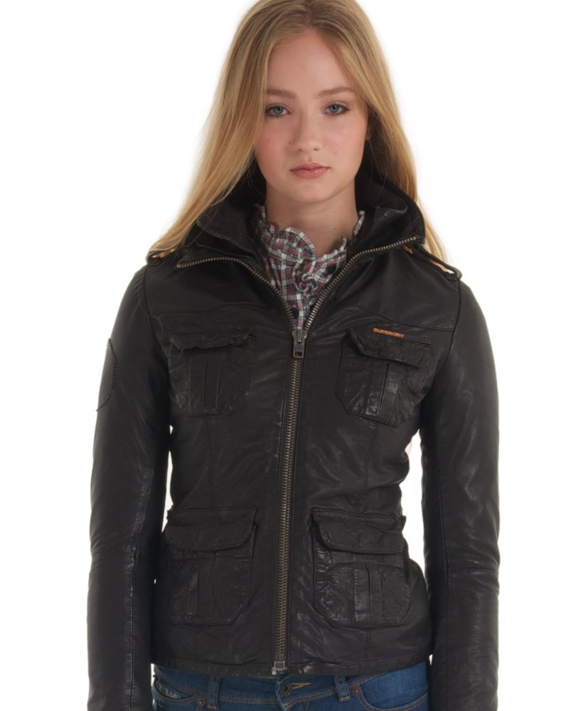 Superdry Ramona Women’s leather jacket womens Ramona Jacket in BROWN | Superdry US
