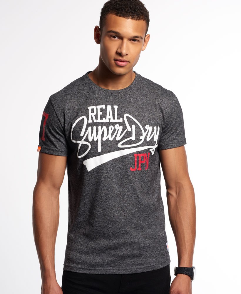 mens Real Cool Classic T-shirt in BLACK JASPE | Superdry US