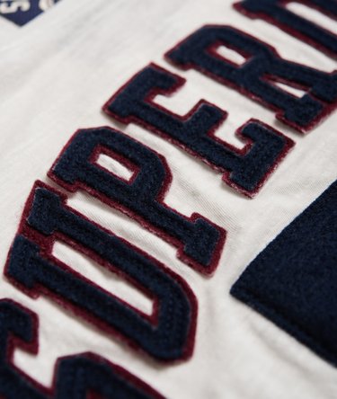 Varsity Applique Roll Cuff T-shirt Image 7