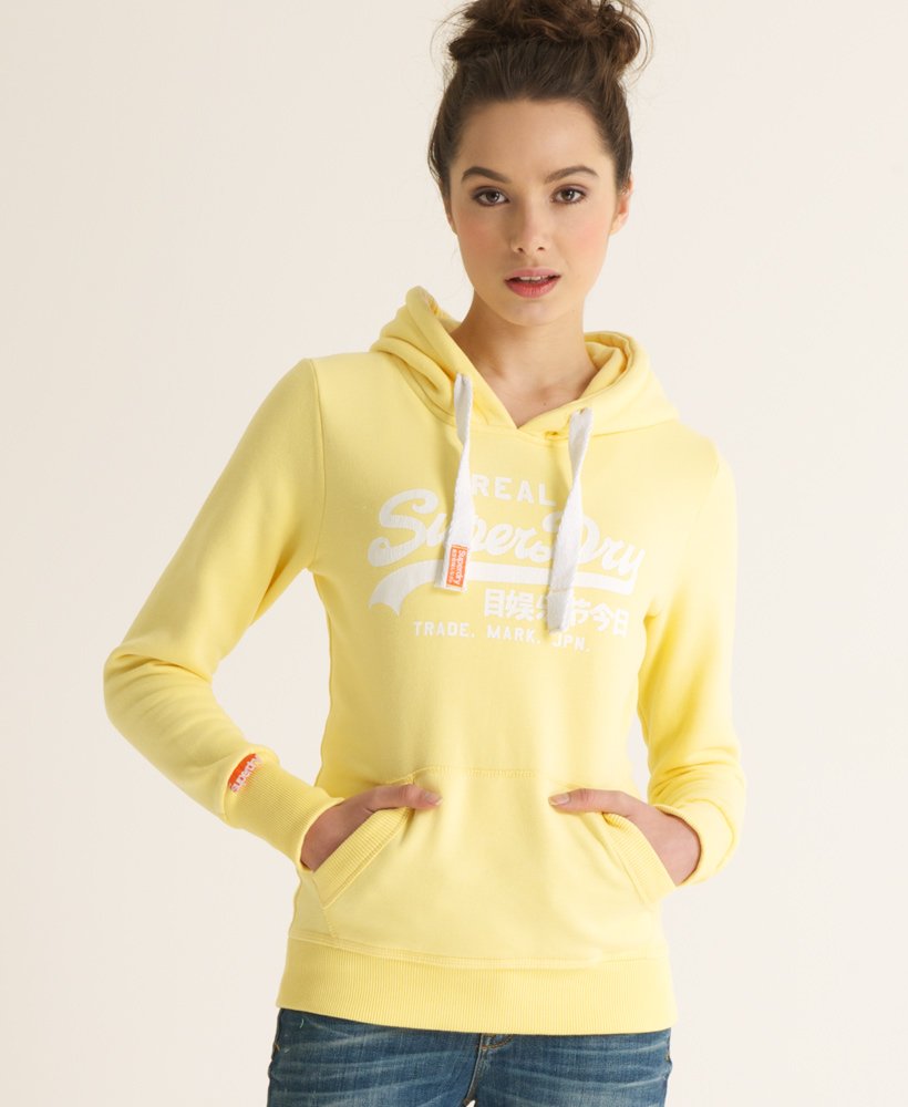 womens Vintage Hoodie in LEMON BON BON | Superdry US