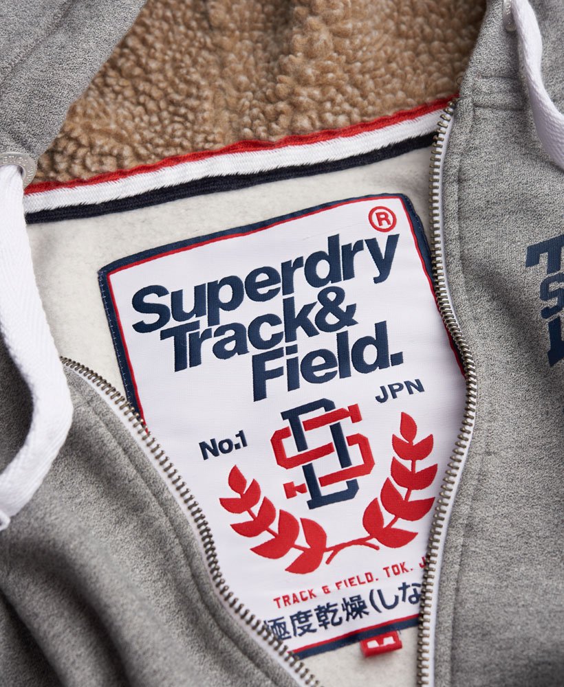 mens Track & Field Winter Zip Hoodie in PHOENIX GREY GRIT