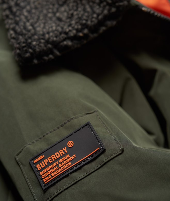 mens Wax Flight Borg Bomber Jacket in KHAKI Superdry IE