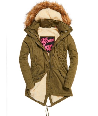 Faux Fur Hooded Rookie Military Parka Jacket Image 2