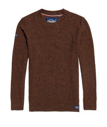 Vaffelstrikket University tr&oslash;je med rund hals Image 2