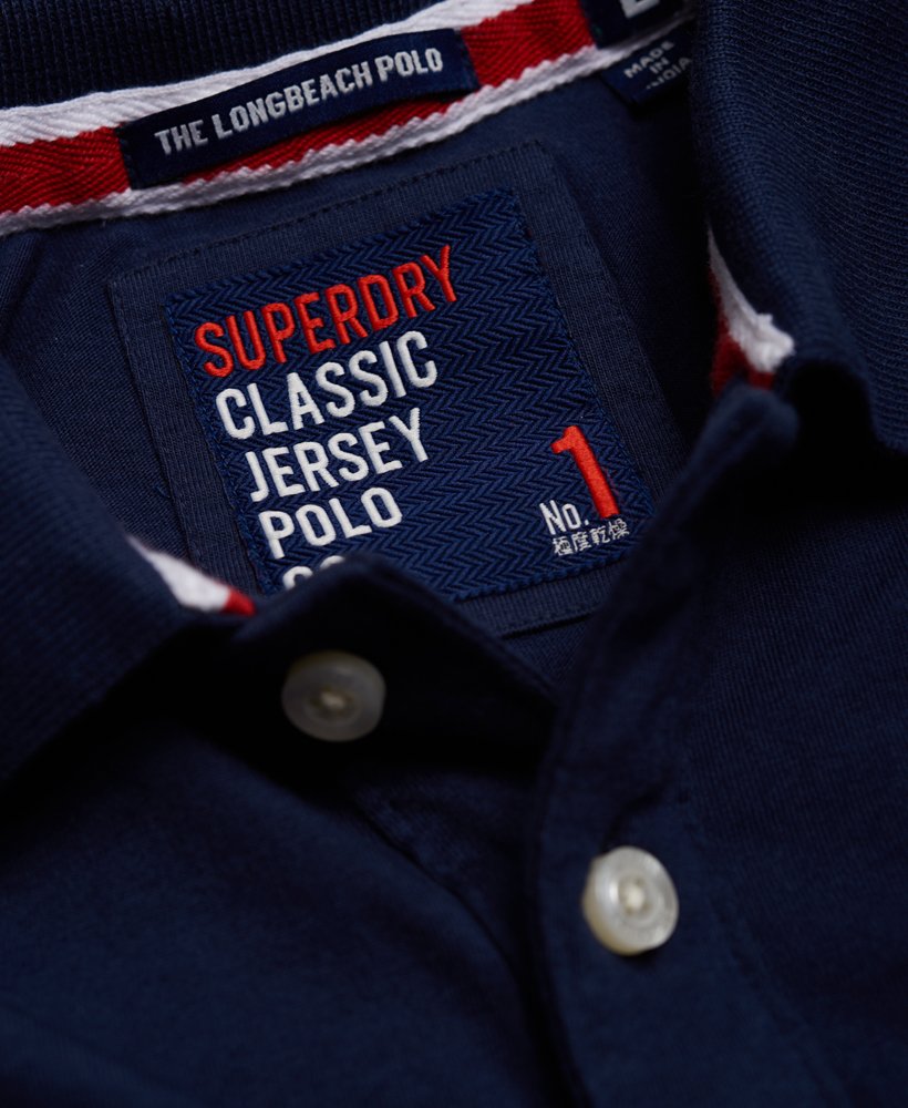 mens Longbeach Polo Shirt in Navy | Superdry US