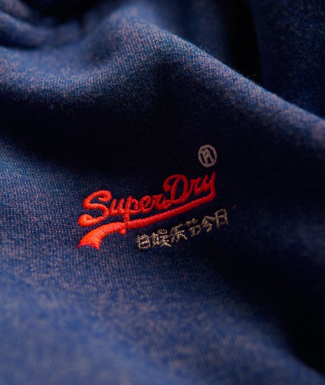 orange label royal blue and orange hoodie