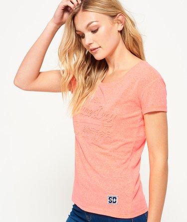 Camiseta Boyfriend con logo de color vivo en relieve Vintage Image 1