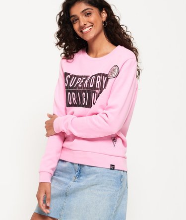 Bluza z okrągłym dekoltem Harriet z naszywkami Image 3