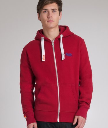 Orange Label Zip Hoodie Image 3