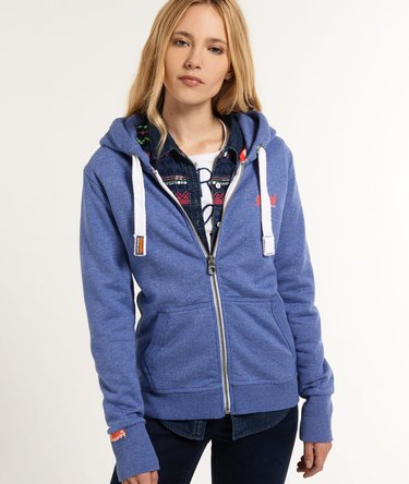Orange Label Zip Hoodie Image 1