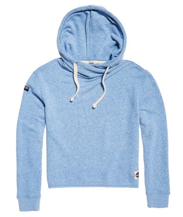 Marl Crop Hoodie Image 2