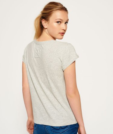 Varsity Applique Roll Cuff T-shirt Image 4