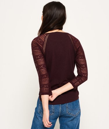 Geborduurde top met raglanmouwen Image 4