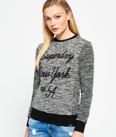 Embroidered Cut & Sew Crew Neck Sweatshirt Image 1