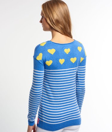 Heart Breton Crew Neck Jumper Image 4