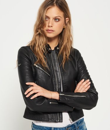 Malibu Leather Racer Jacket Image 2