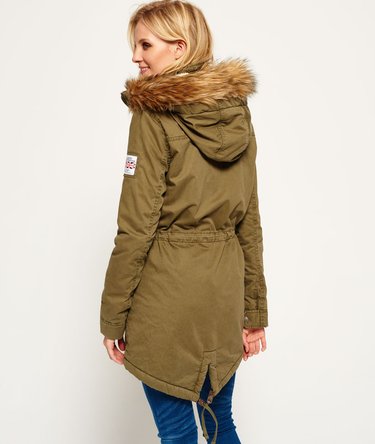 Faux Fur Hooded Rookie Military Parka Jacket Image 4