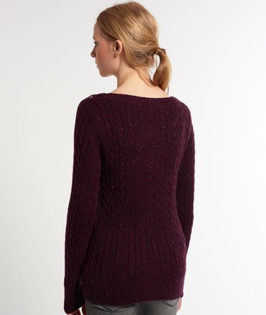 New Croyde Cable Crew Neck Jumper Image 4