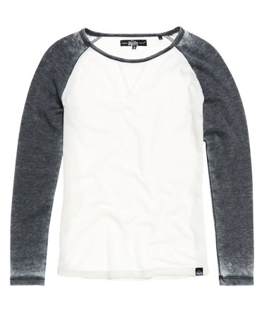 Contrast Waffle Baseball Top Image 2