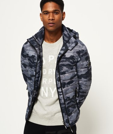 Printed Fuji Double Zip hooded Jacket Image 1