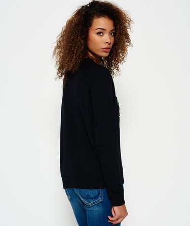 Applique Raglan Crew Sweatshirt Image 4