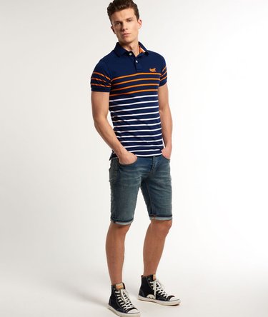 Chest Band Breton Polo Shirt Image 3