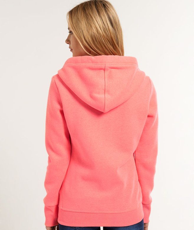 Womens Clothing Superdry Hoodie Pink Damen Womens Orange Label Zip