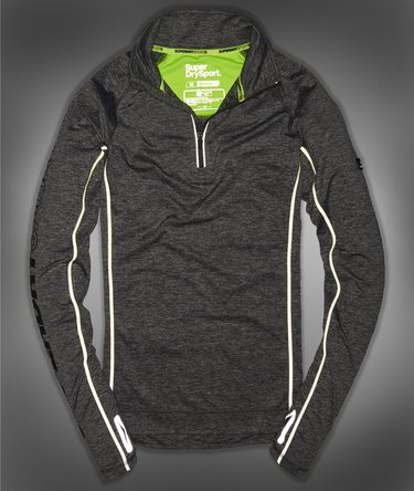 Sport Athletic Half Zip Henley Top Image 3