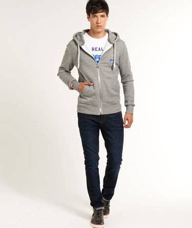 Orange Label Zip Hoodie Image 3