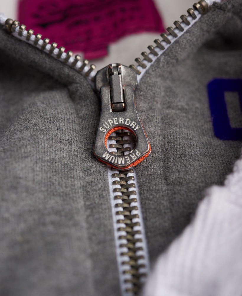 womens Osaka 6 Zip Hoodie in DARK MARL | Superdry US