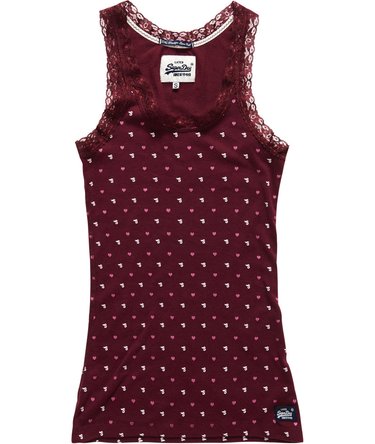 Camiseta de tirantes Vintage Lace Printed Image 4