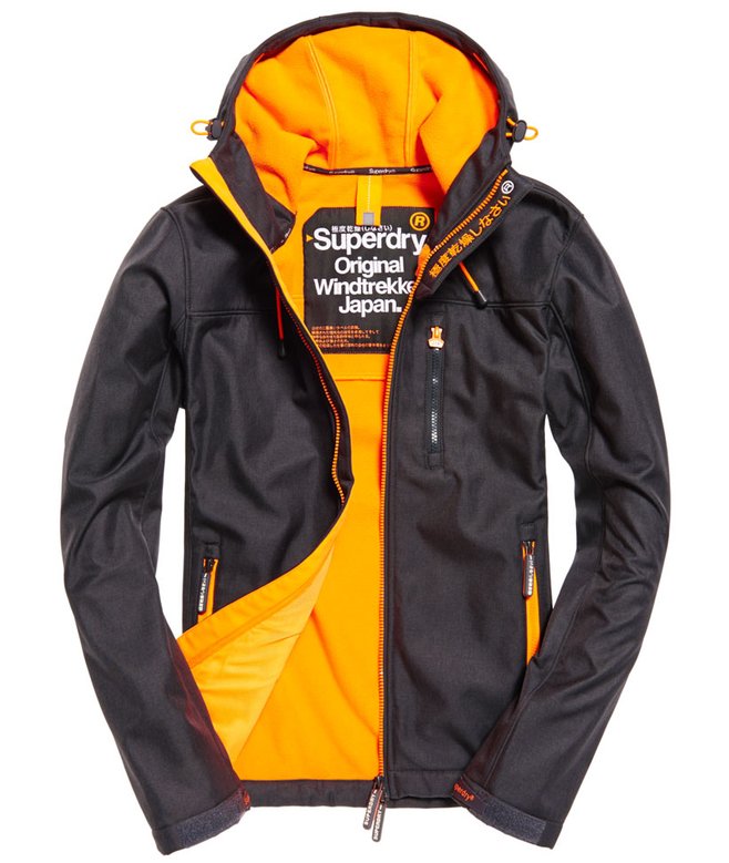 Ski Veste Superdry Noir Et Orange Veste à Capuche SD