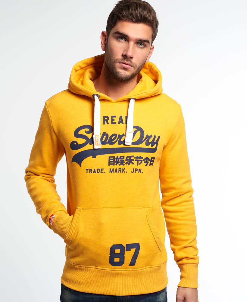 mens Vintage Logo Hoodie in GOLD MARL | Superdry US