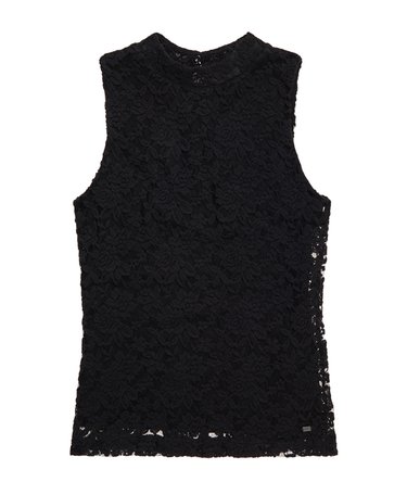 Top de encaje de cuello halter Image 2