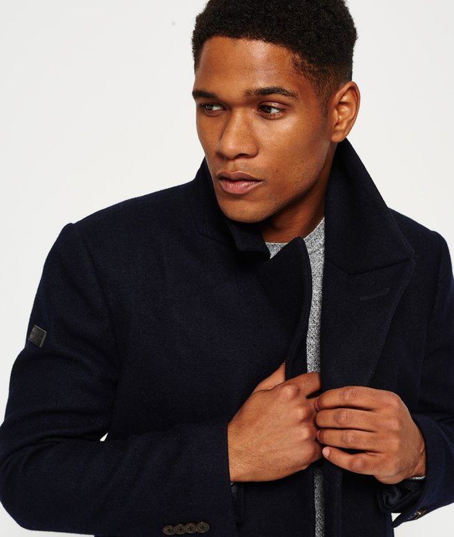 mens Rookie Merchant Line Peacoat in SUPER DARK NAVY Superdry US