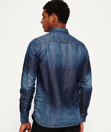 IE Ghost Button Down Denim Shirt Image 4